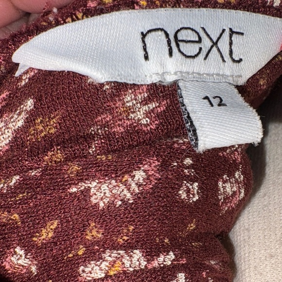 Next Floral Midi Skirt - Brown and Pink - Picture 5 of 6